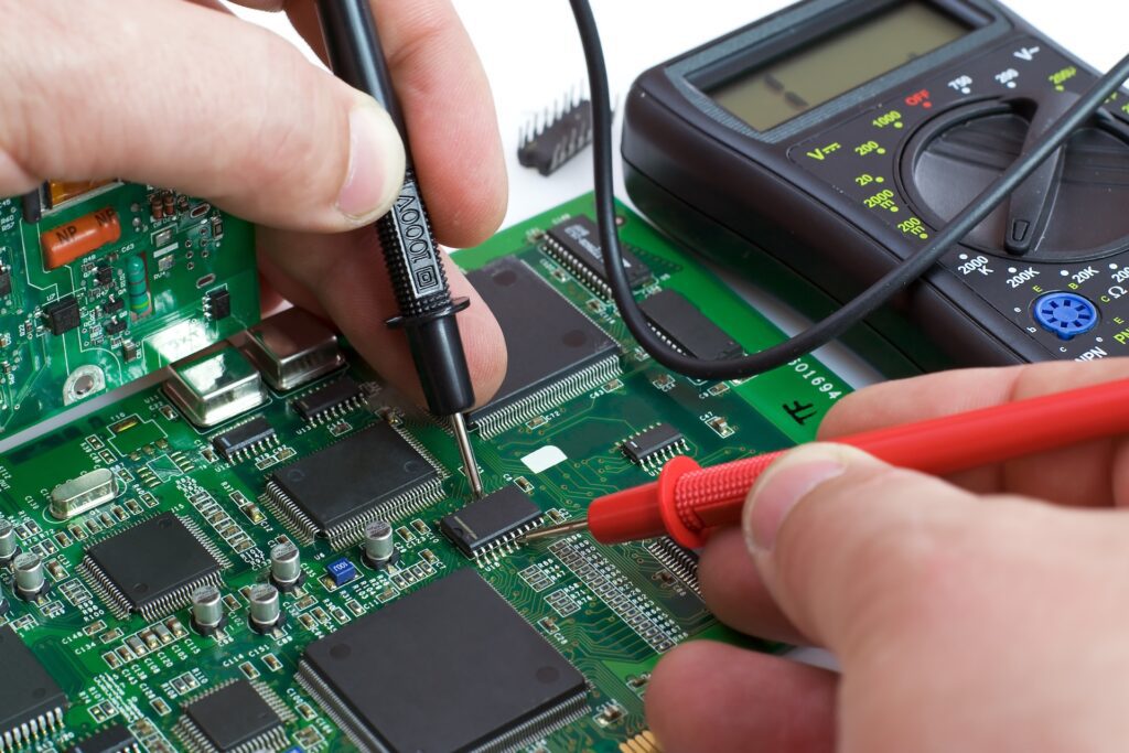 Electronics repair and testing services in progress at RTR Electronics, Limerick